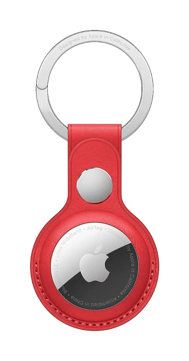 AirTag Leather Key Ring - (PRODUCT)RED